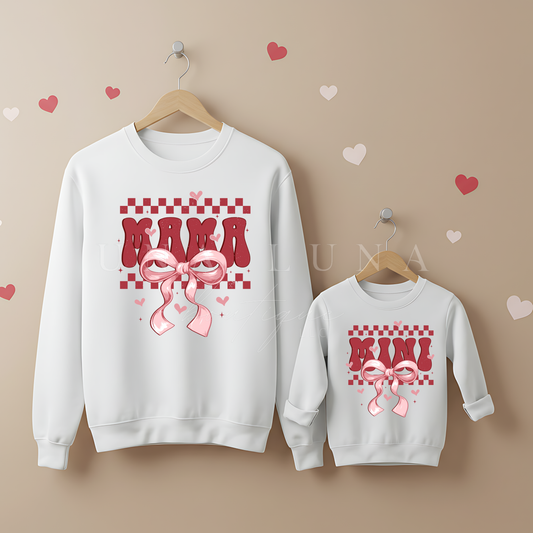 Checkered Pink Bow