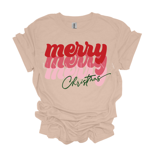 Pink Merry Christmas Stack